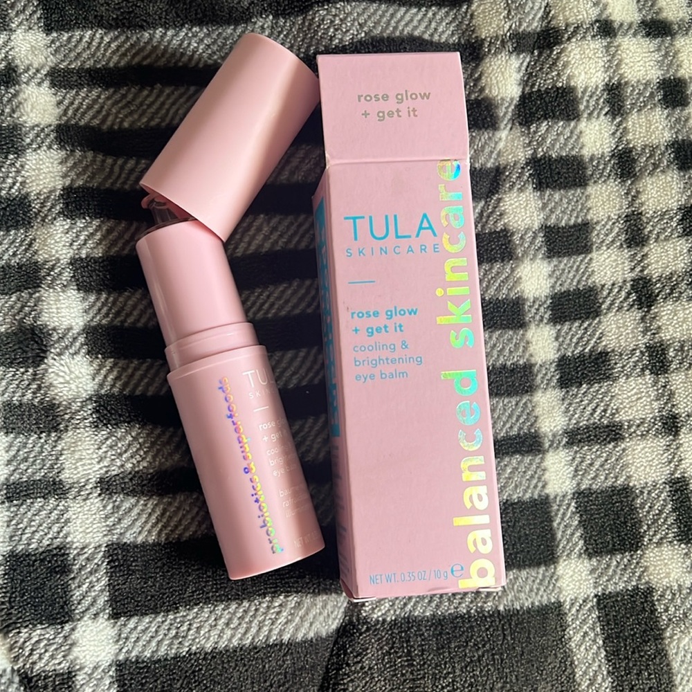 Tula rose glow cooling eye balm NIB